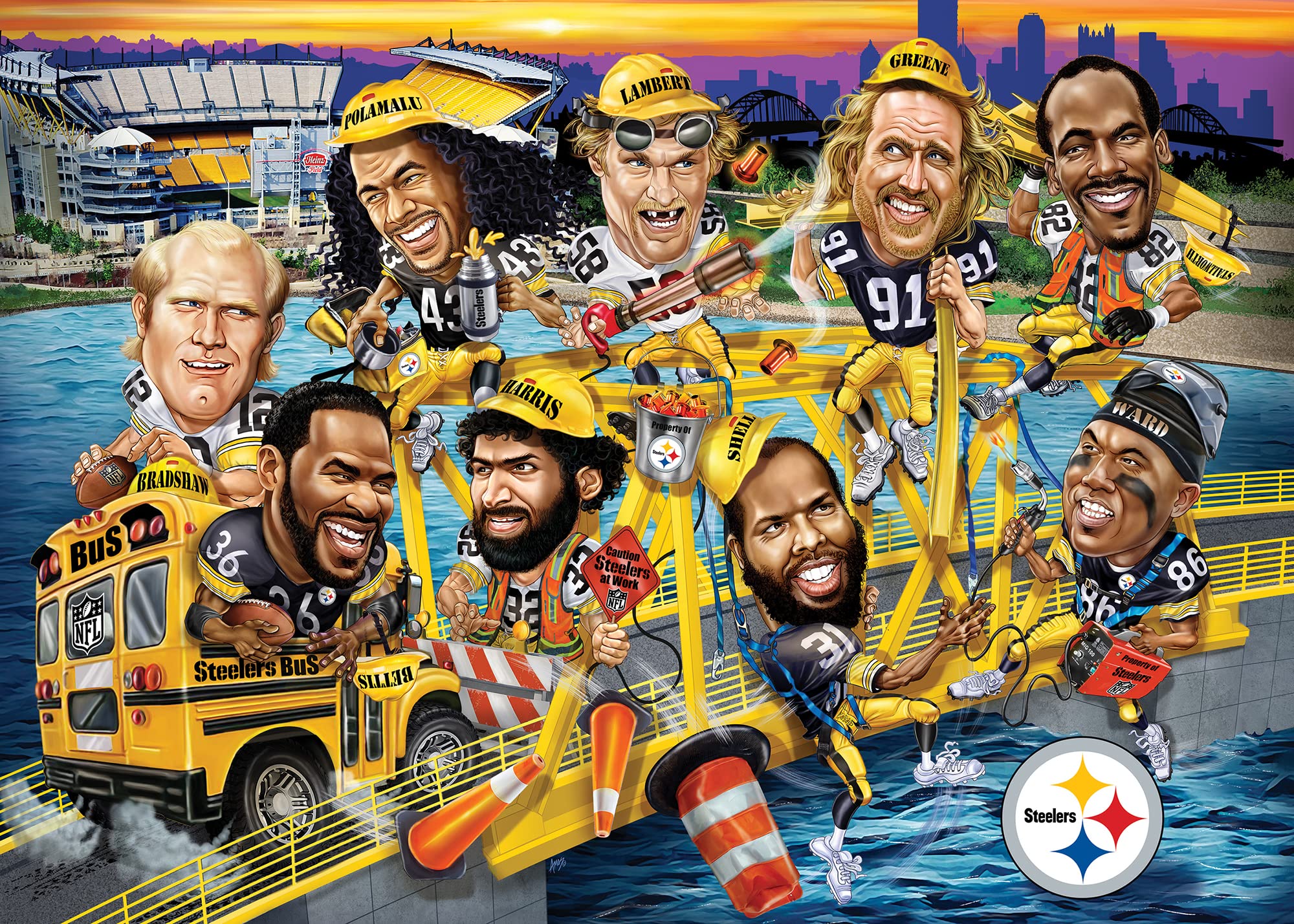 Foto 3 | Rompecabezas Masterpieces Nfl Pittsburgh Steelers 500 Piezas - Venta Internacional.
