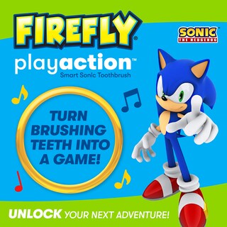 Foto 2 | Kit De Cepillos De Dientes Firefly Play Action Sonic The Hedgehog Durante Más De 3 Años - Venta Internacional.