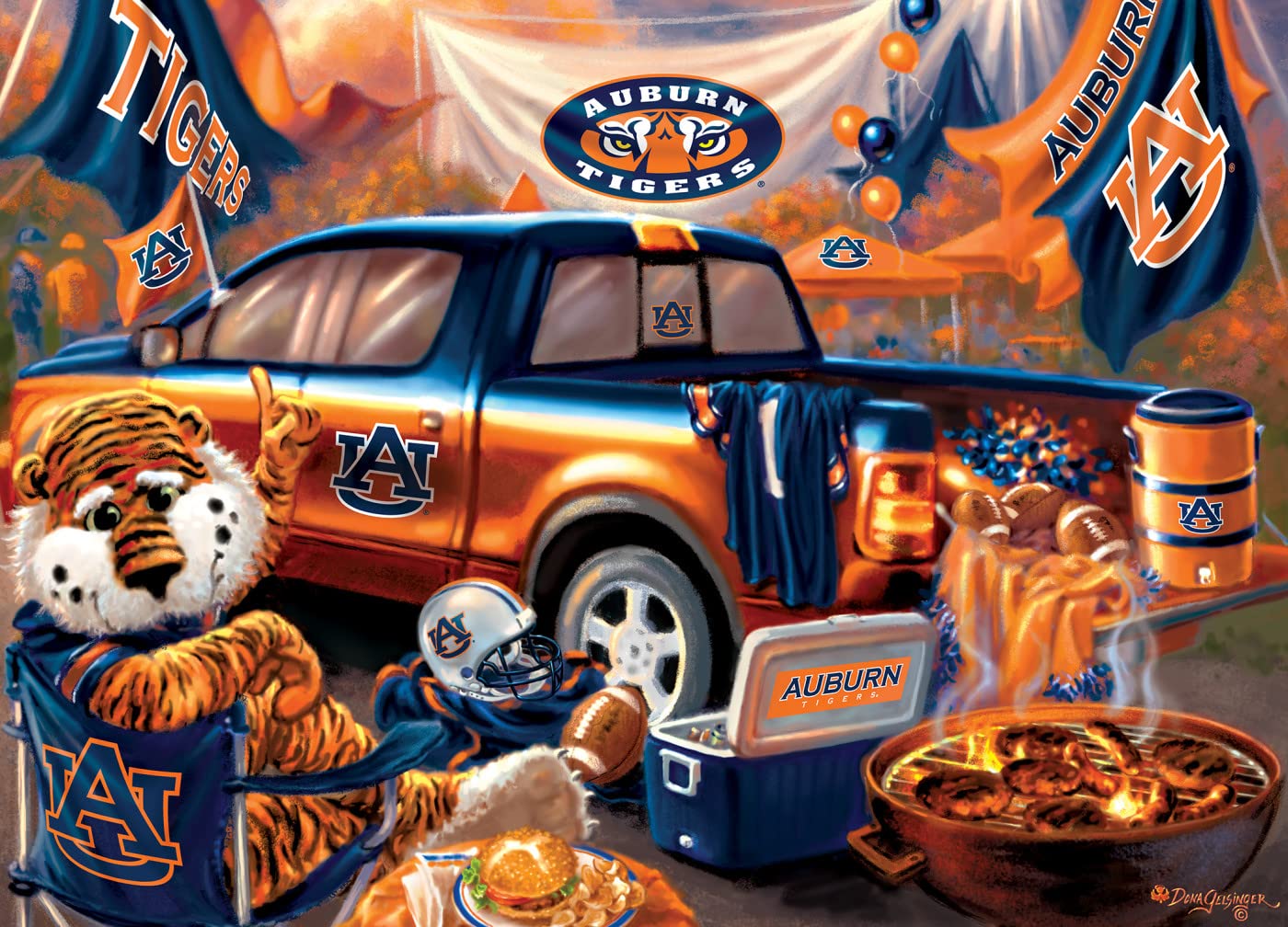 Foto 3 pulgar | Rompecabezas Masterpieces Ncaa Auburn Tigers Gameday 1000 Unidades - Venta Internacional.
