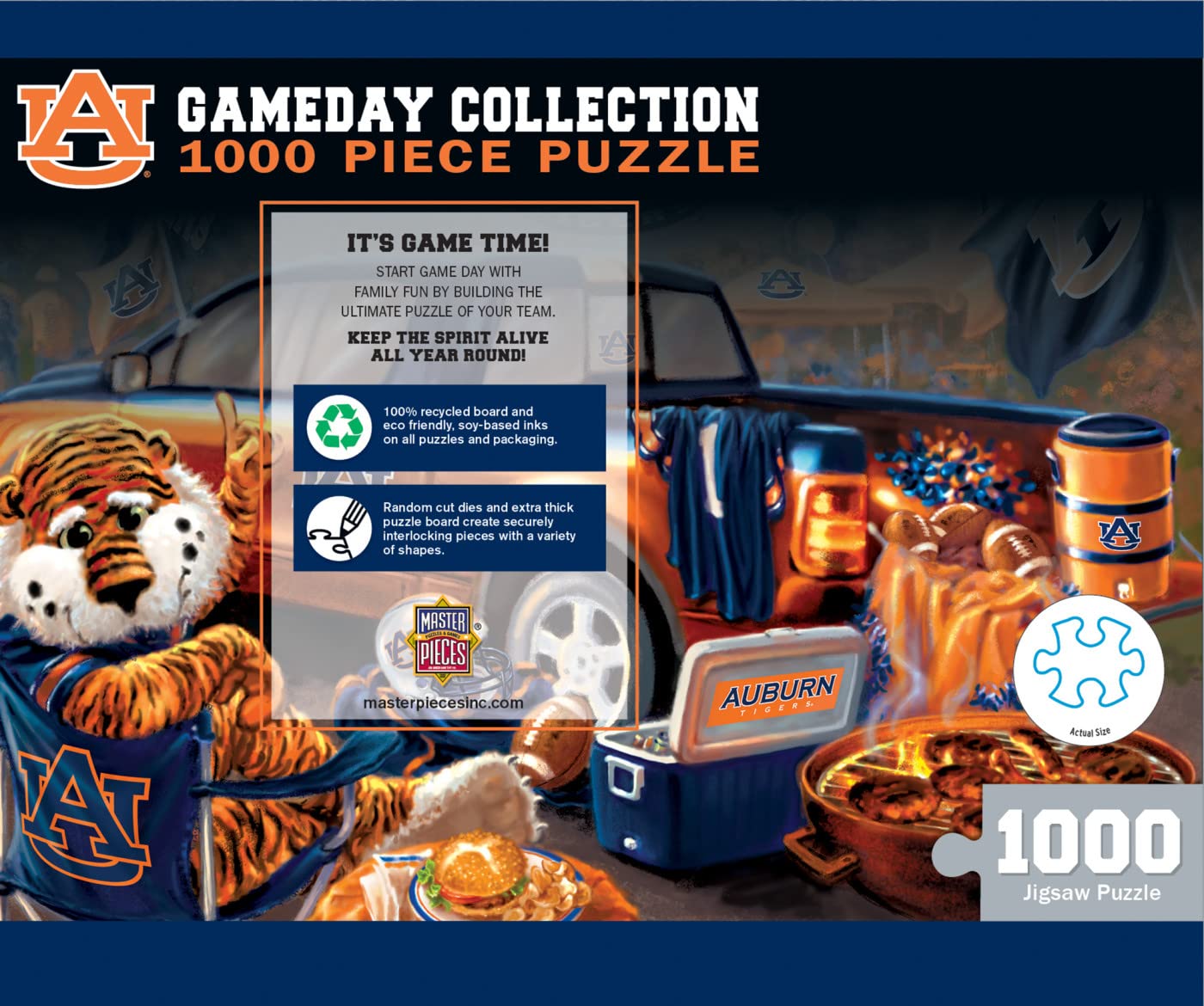 Foto 4 pulgar | Rompecabezas Masterpieces Ncaa Auburn Tigers Gameday 1000 Unidades - Venta Internacional.