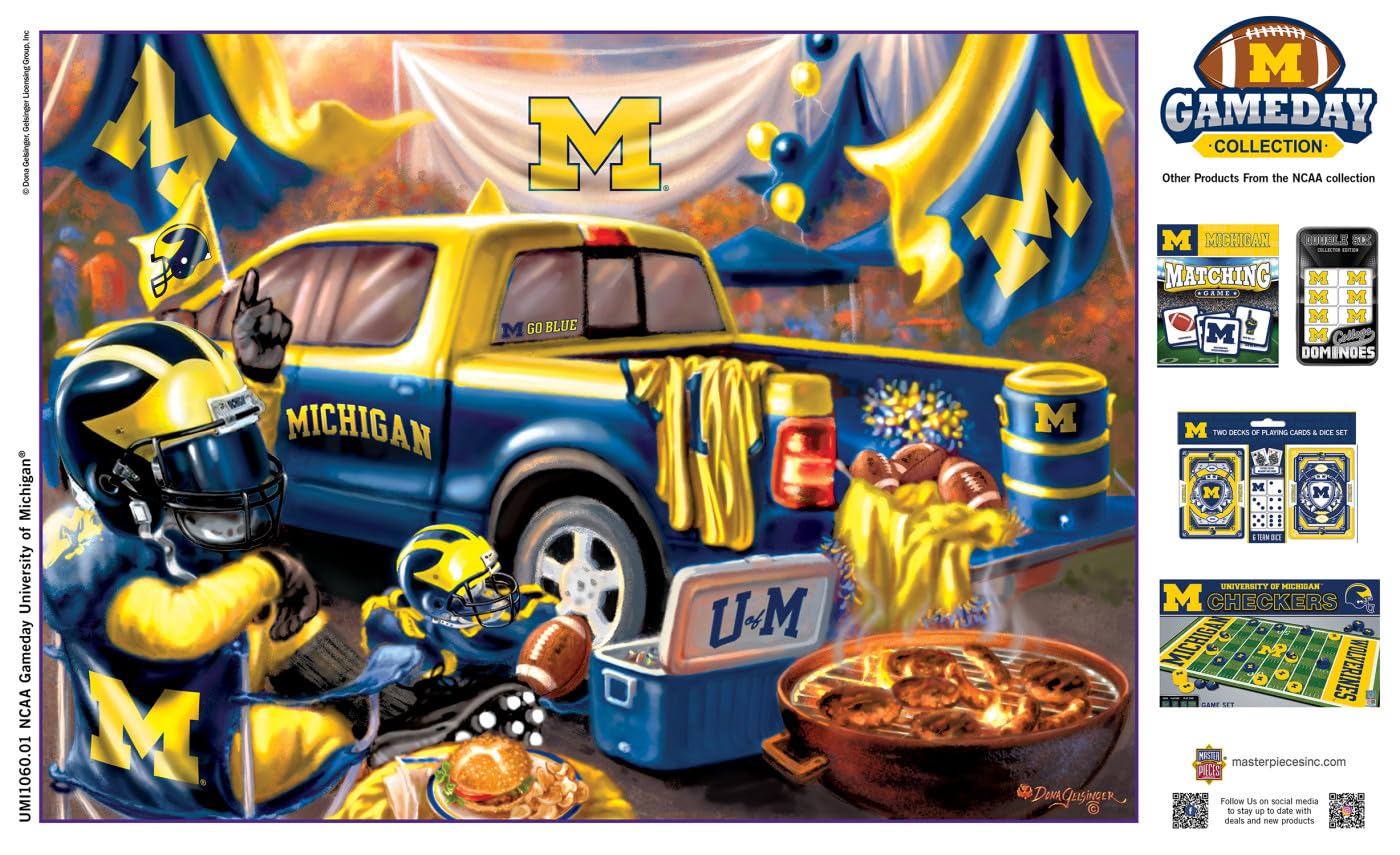Foto 5 pulgar | Rompecabezas Masterpieces Ncaa Michigan Wolverines, 1000 Unidades - Venta Internacional.
