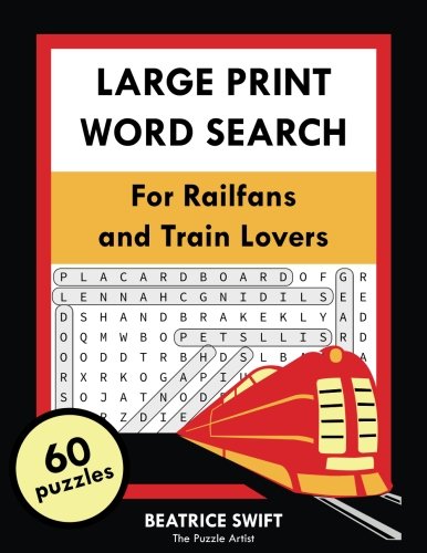 Foto 2 pulgar | Libro De Búsqueda De Palabras Genérica En Letra Grande Para Fanáticos Y Amantes De Los Trenes - Venta Internacional.