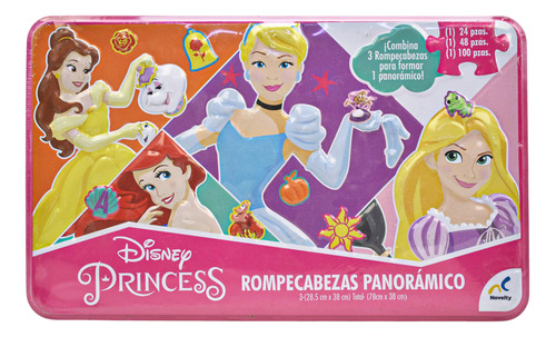 Foto 2 pulgar | Rompecabezas Princesas Panoramico 172 Pz Disney Ver0 Novelty