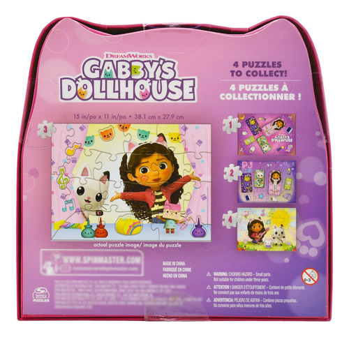 Foto 4 pulgar | Gabbys Dollhouse Pack 4 Rompecabezas 96 Piezas Spin Master