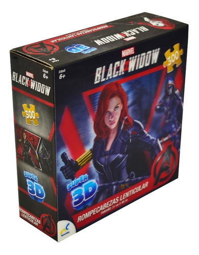 Foto 3 pulgar | Marvel Black Widow Rompecabezas Lenticular 300pz Novelty