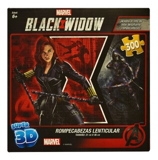 Foto 3 | Marvel Black Widow Rompecabezas Lenticular 300pz Novelty