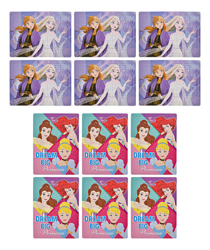 Foto 2 pulgar | Princesas Frozen Pack 12 Rompecabezas 48pz C/u Bestway