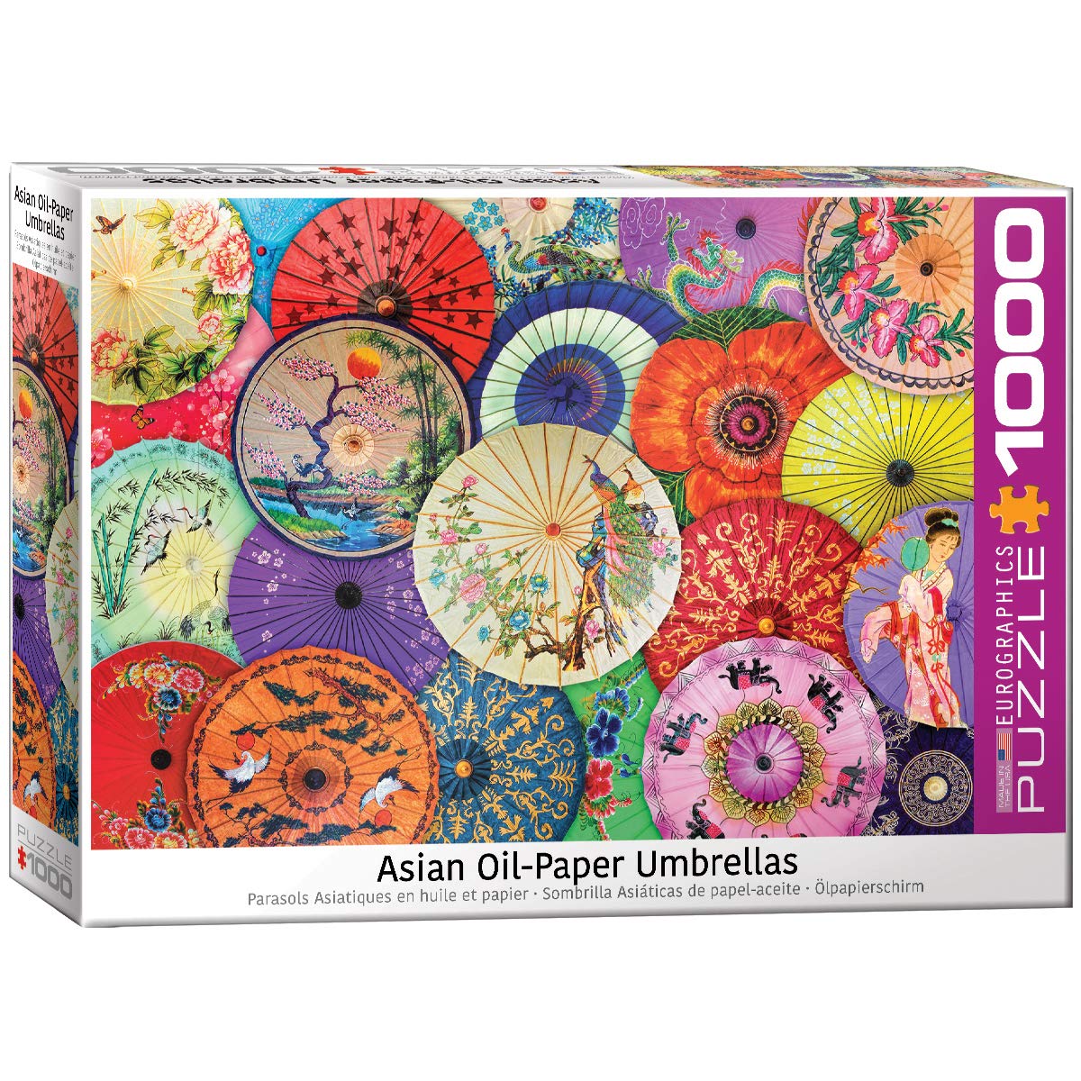 Foto 2 pulgar | Paraguas De Papel Al Óleo Asiático Puzzle Eurographics  1000 Piezas - Venta Internacional.