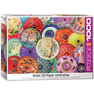 Foto 1 | Paraguas De Papel Al Óleo Asiático Puzzle Eurographics 1000 Piezas - Venta Internacional.