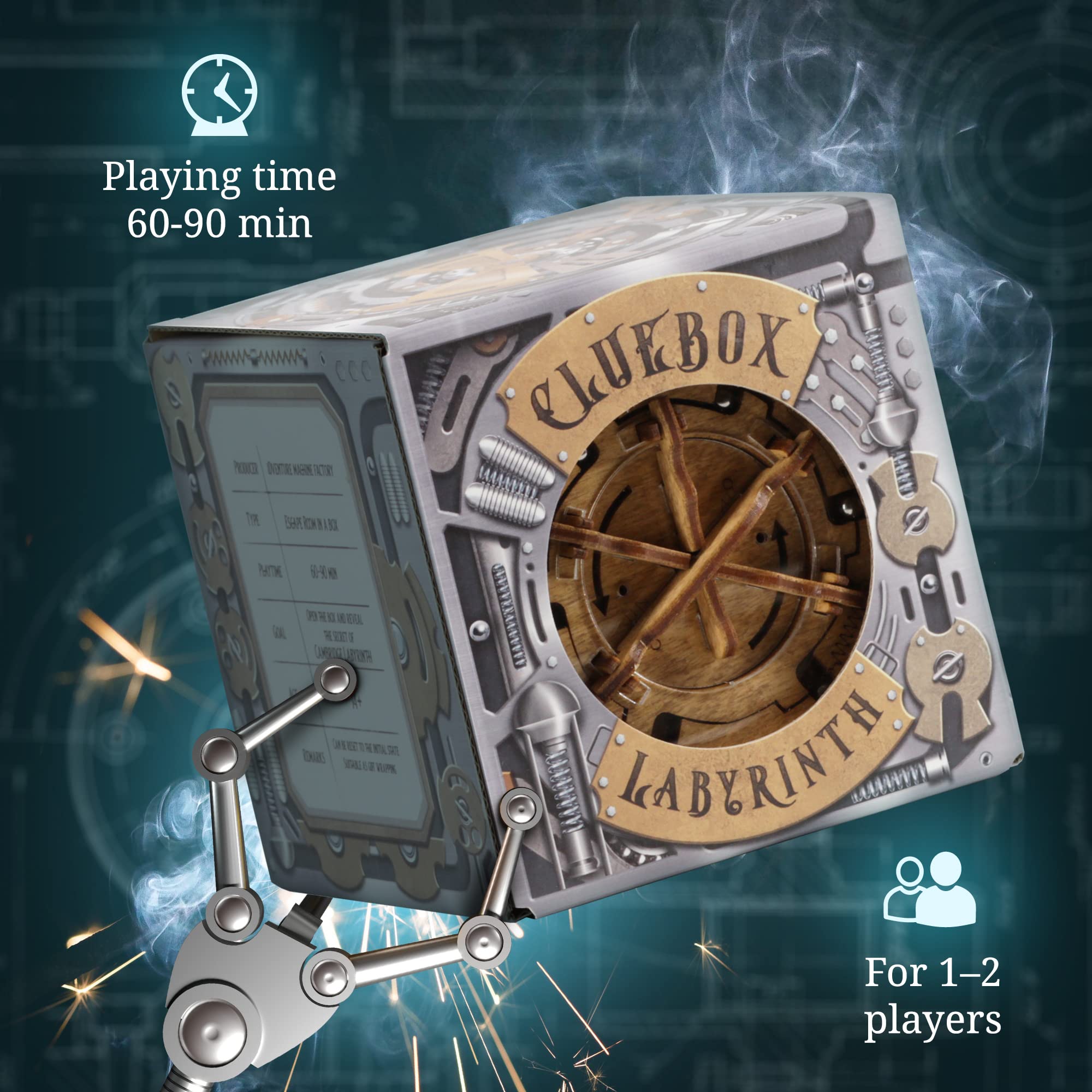 Foto 3 pulgar | Puzzle Box Adventure Cluebox Cambridge Labyrinth Con Caja De Dinero - Venta Internacional.