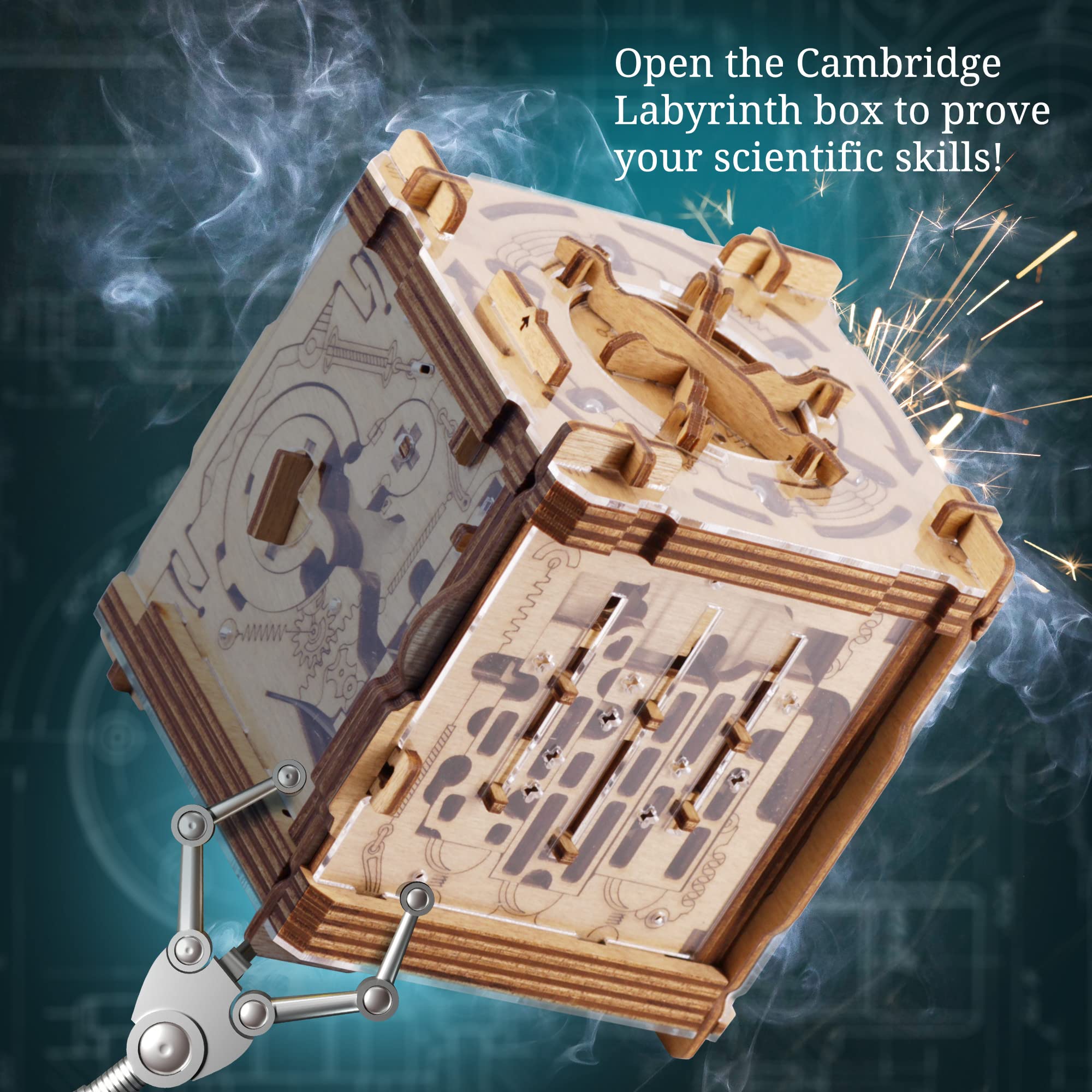 Foto 6 pulgar | Puzzle Box Adventure Cluebox Cambridge Labyrinth Con Caja De Dinero - Venta Internacional.
