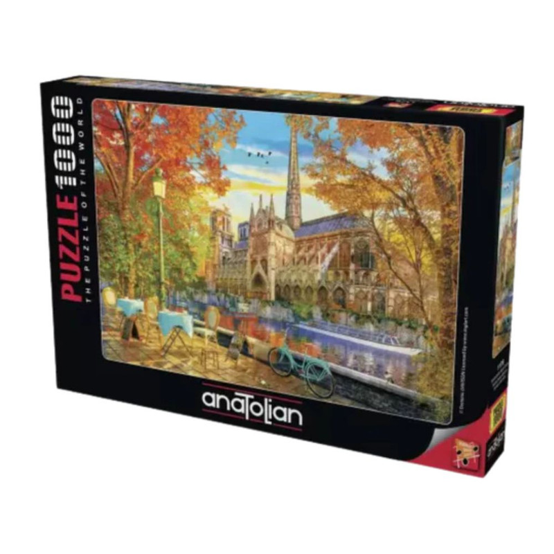 Foto 2 pulgar | Notre Dame En Otoño Rompecabezas 1000 Piezas | París Histórico | Estación Otoñal | Arte Urbano | Anatolian