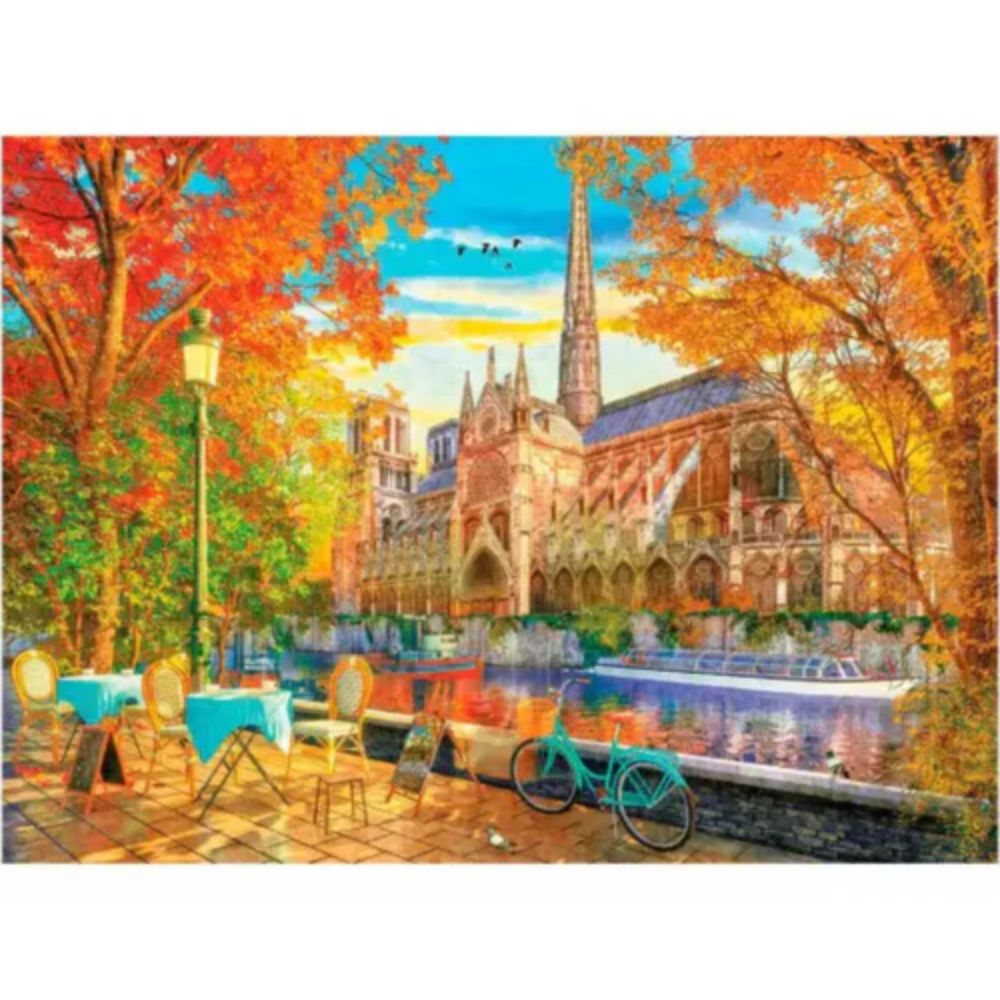 Foto 3 pulgar | Notre Dame En Otoño Rompecabezas 1000 Piezas | París Histórico | Estación Otoñal | Arte Urbano | Anatolian