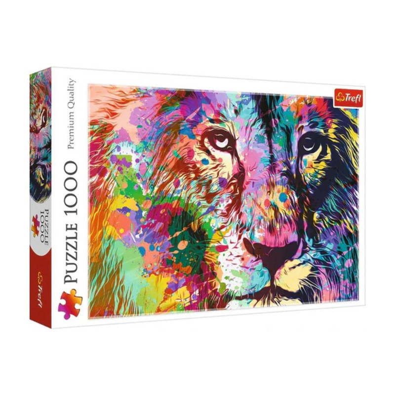 Foto 2 pulgar | León De Colores: Rompecabezas 1000 Piezas | Arte Animal Con Estilo Vibrante | Trefl