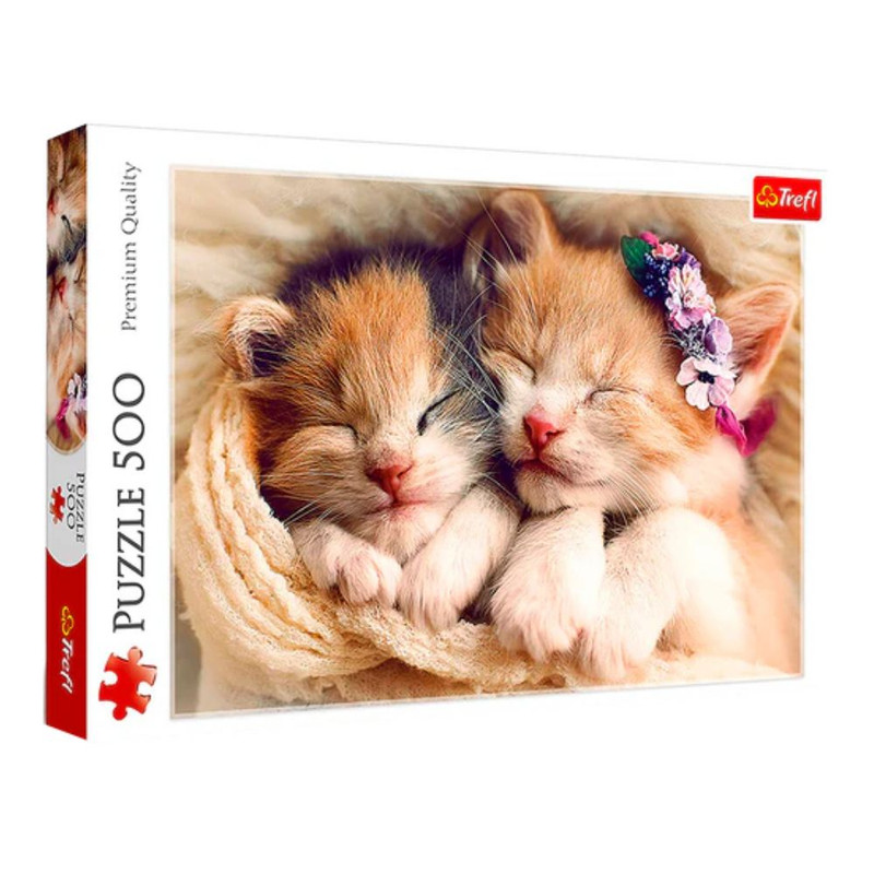 Foto 2 pulgar | Gatitos Durmiendo: Rompecabezas 500 Piezas | Ternura Felina Y Detalles Realistas | Trefl