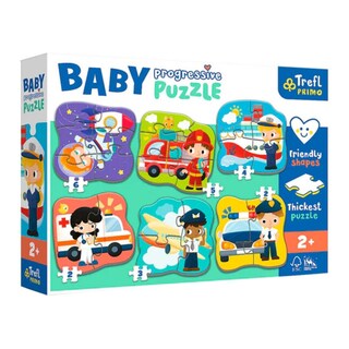 Foto 1 | Profesiones Y Transportes: Rompecabezas Progresivo Infantil 22 Piezas Con Oficios Y Vehículos | Estimulación Temprana