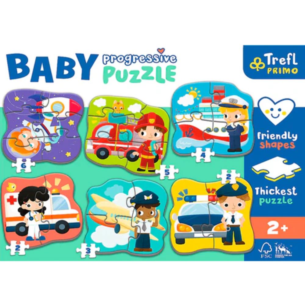 Foto 3 pulgar | Profesiones Y Transportes: Rompecabezas Progresivo Infantil 22 Piezas Con Oficios Y Vehículos | Estimulación Temprana
