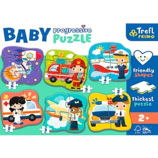 Foto 2 | Profesiones Y Transportes: Rompecabezas Progresivo Infantil 22 Piezas Con Oficios Y Vehículos | Estimulación Temprana