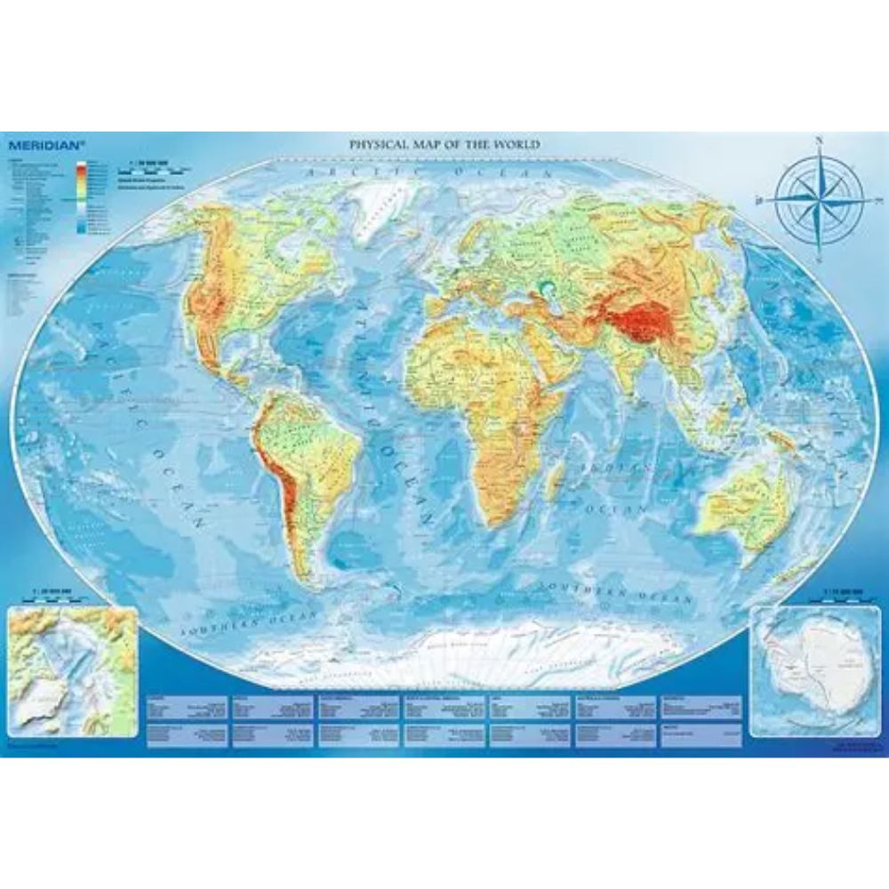 Foto 3 pulgar | Mapa Físico Del Mundo: Rompecabezas 1000 Piezas | Geografía Global Y Detalles Educativos | Trefl