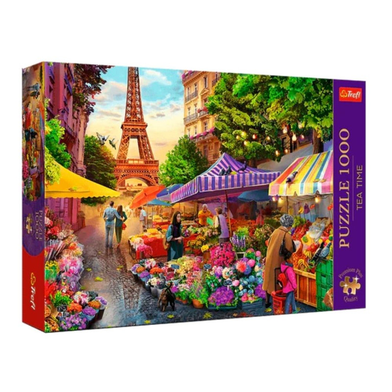 Foto 2 pulgar | París Primavera Con Flores: Rompecabezas 1000 Piezas | Ciudad Y Jardines En Floración | Trefl