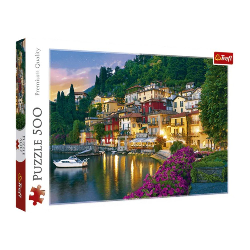 Foto 2 pulgar | Lago Como  Italia: Rompecabezas 500 Piezas | Reflejo Natural Y Villas Históricas | Trefl
