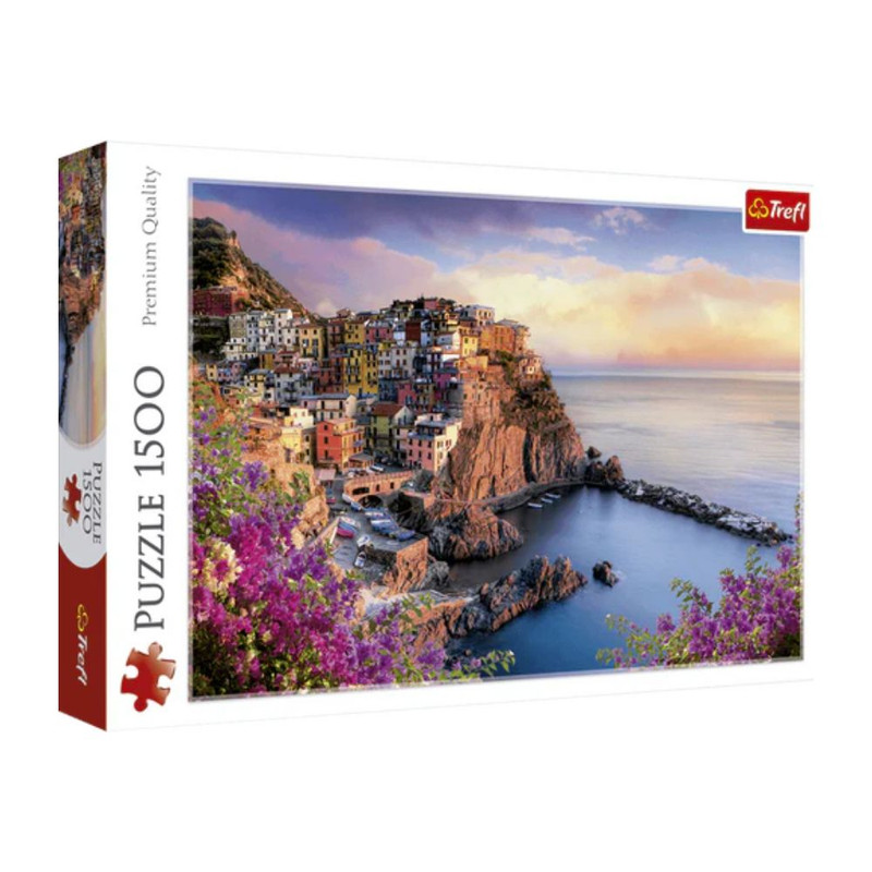 Foto 1 | Vista De Manarola  Italia: Rompecabezas 1500 Piezas | Pueblo Costero Y Colores Mediterráneos | Trefl