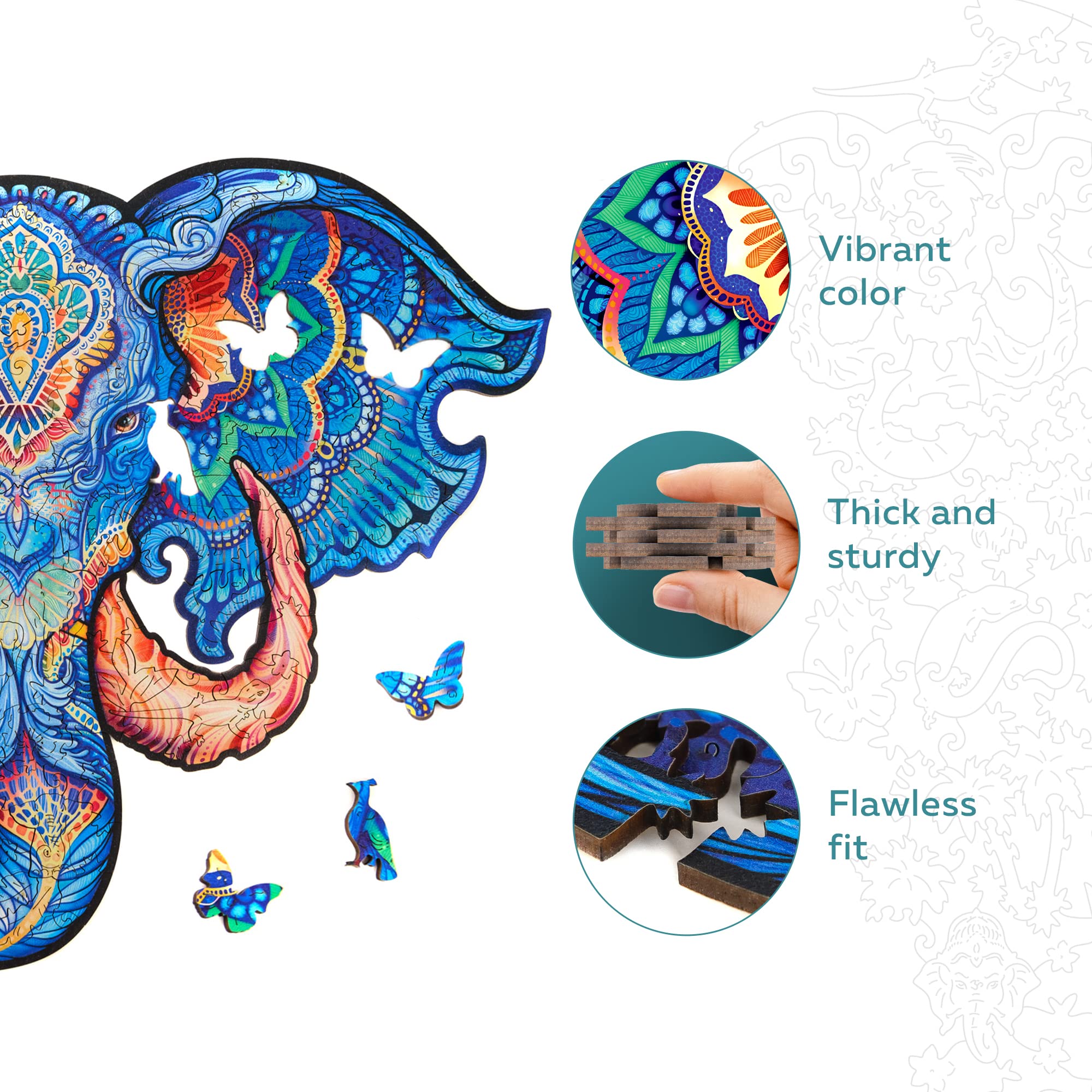 Foto 4 pulgar | Rompecabezas Eternal Elephant - 194 Piezas - Venta Internacional