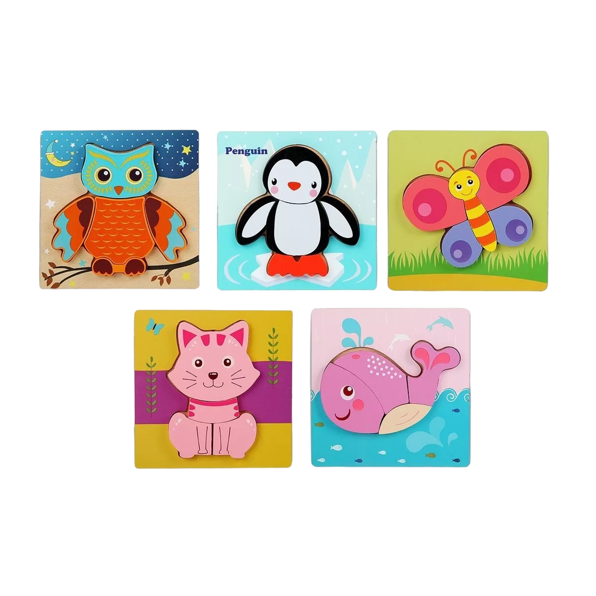 Foto 2 pulgar | 5 Rompecabezas Figuras Surtidas Para Niños Pequeños