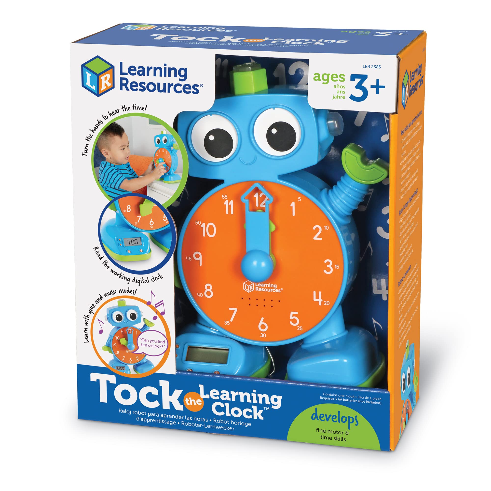 Foto 6 | Recursos De Aprendizaje De Toy Clock Tock The Learning Clock Durante Más De 3 Años - Venta Internacional.