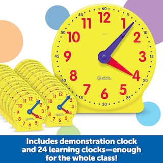 Foto 6 | Kit De Relojes Para El Aula, Recursos De Aprendizaje, 25 Piezas Para Mayores De 5 Años - Venta Internacional.