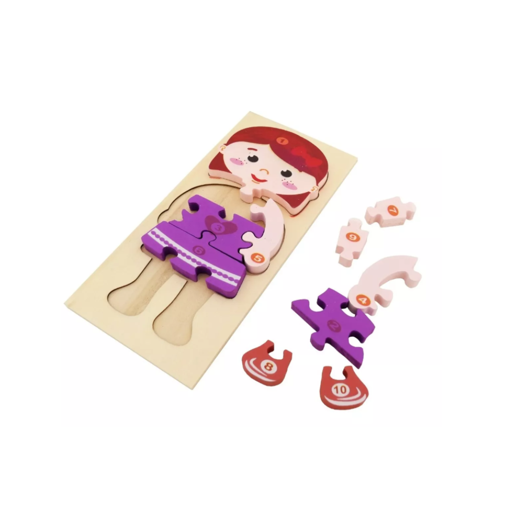 Foto 3 pulgar | Rompecabezas Infantil Genérica Niña Color Multicolor De Madera