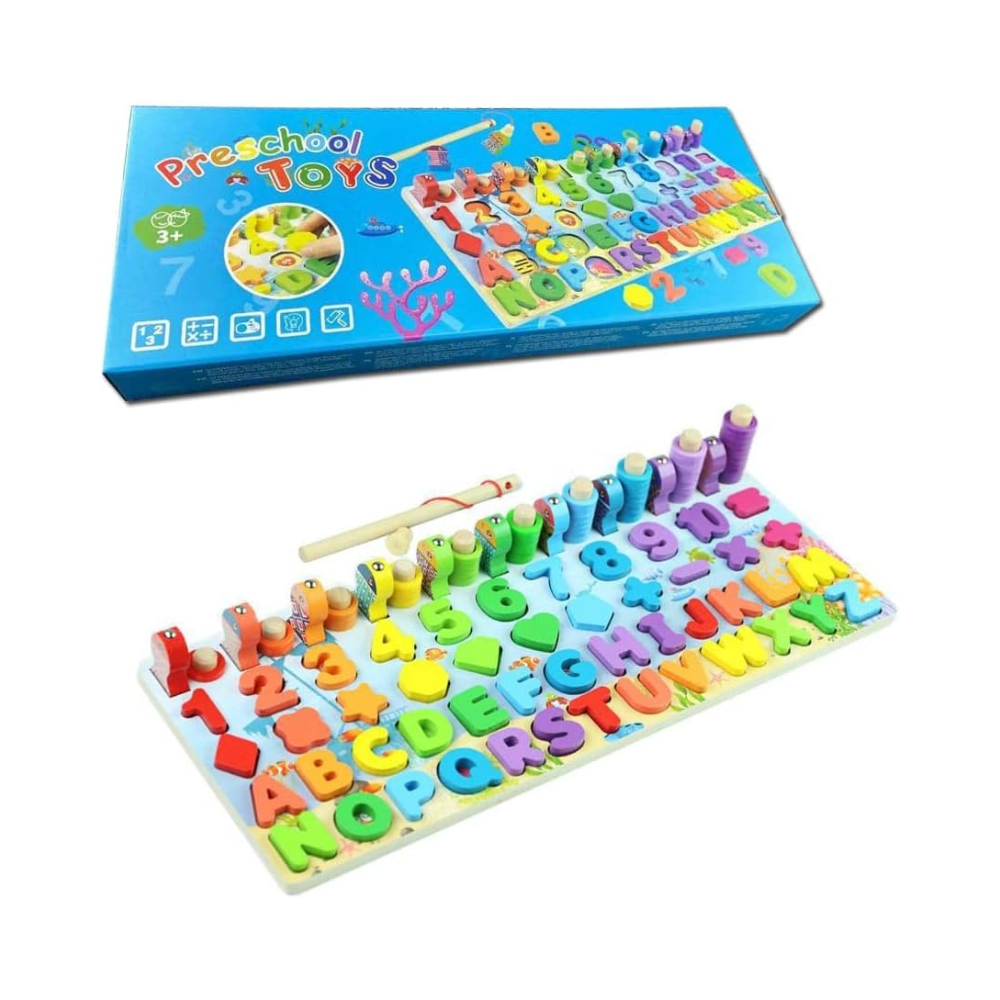 Rompecabezas Didáctico Preschool Toys Alfabeto Color Multicolor De Madera Magnético