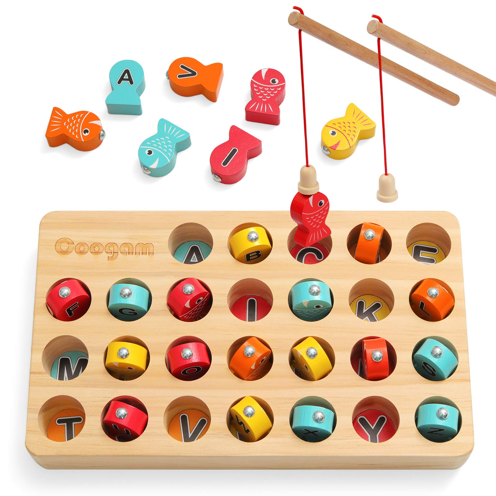 Foto 2 pulgar | Juego De Pesca Magnético Coogam Abc Alphabet Para Niños De Más De 3 Años - Venta Internacional.