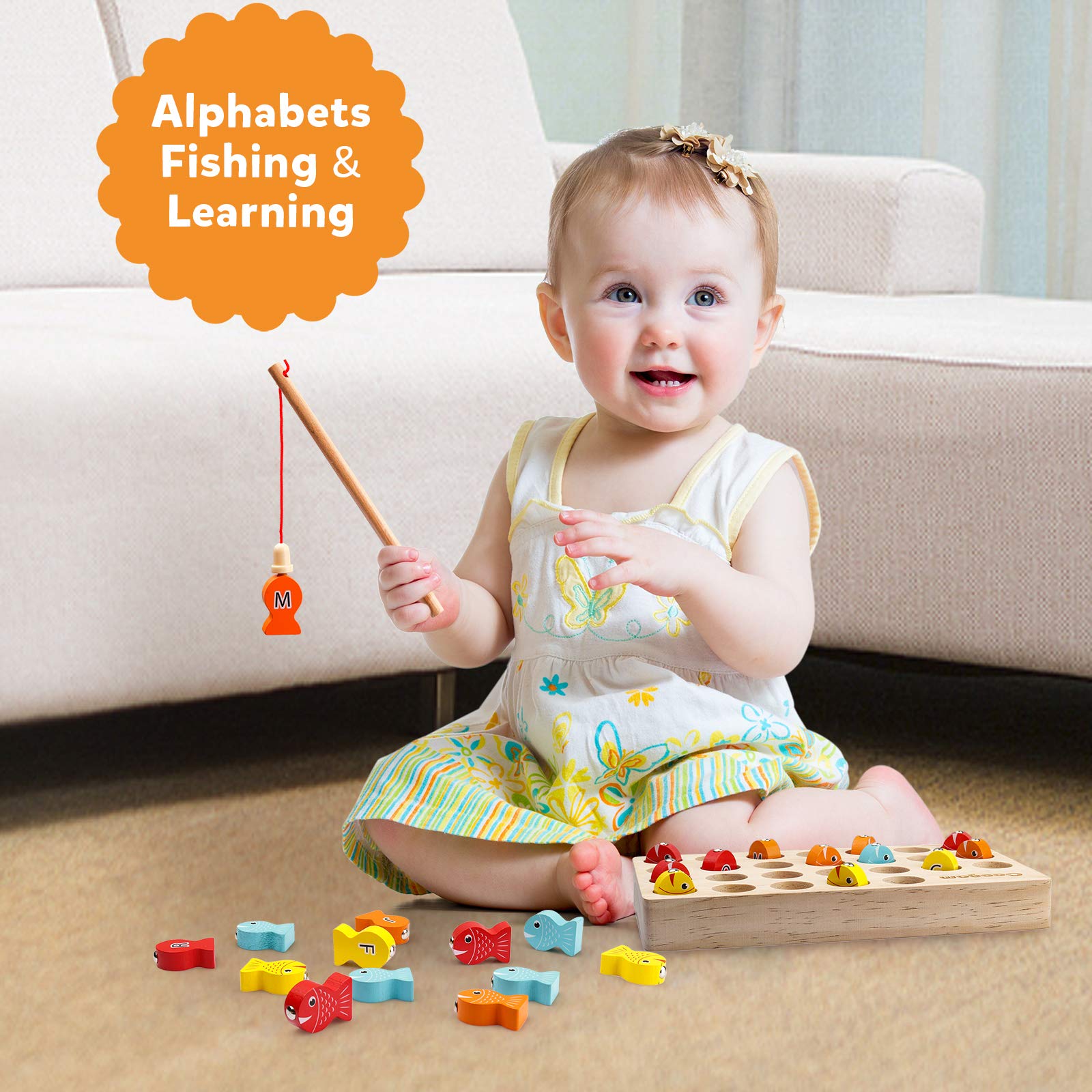 Foto 3 pulgar | Juego De Pesca Magnético Coogam Abc Alphabet Para Niños De Más De 3 Años - Venta Internacional.