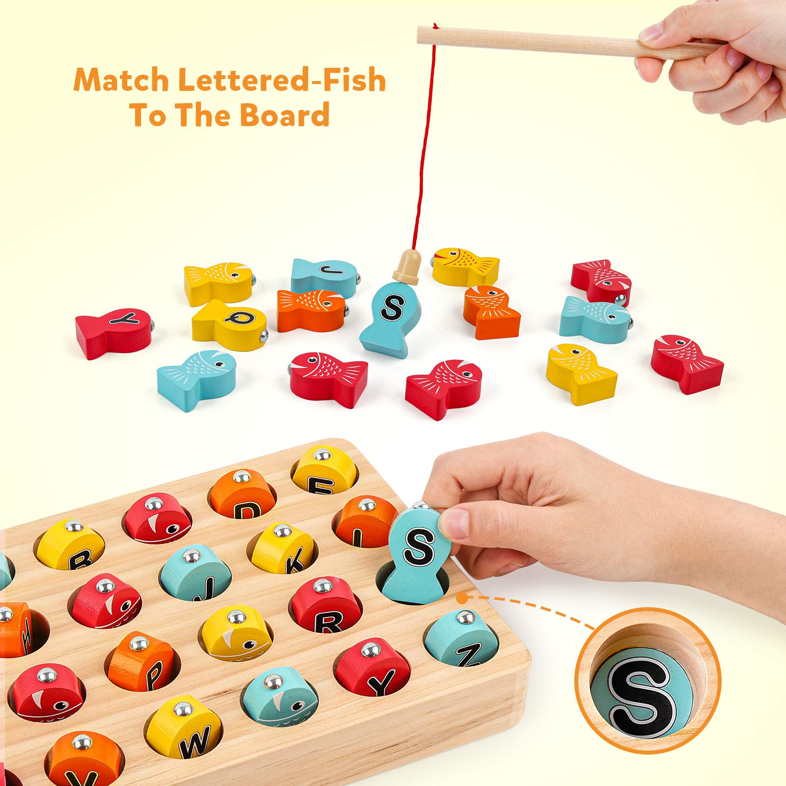 Foto 4 pulgar | Juego De Pesca Magnético Coogam Abc Alphabet Para Niños De Más De 3 Años - Venta Internacional.