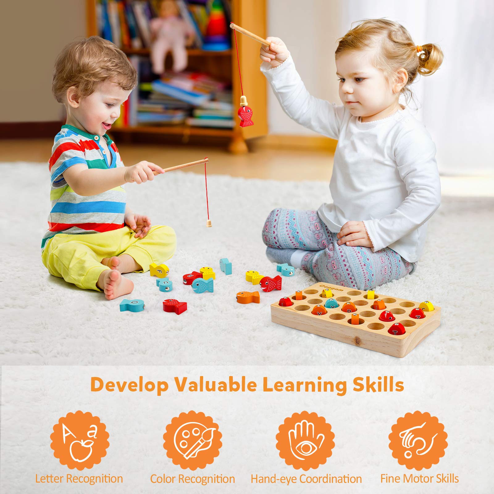 Foto 5 | Juego De Pesca Magnético Coogam Abc Alphabet Para Niños De Más De 3 Años - Venta Internacional.