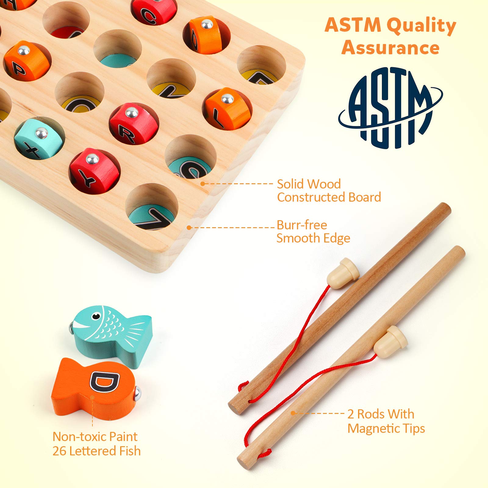 Foto 7 pulgar | Juego De Pesca Magnético Coogam Abc Alphabet Para Niños De Más De 3 Años - Venta Internacional.