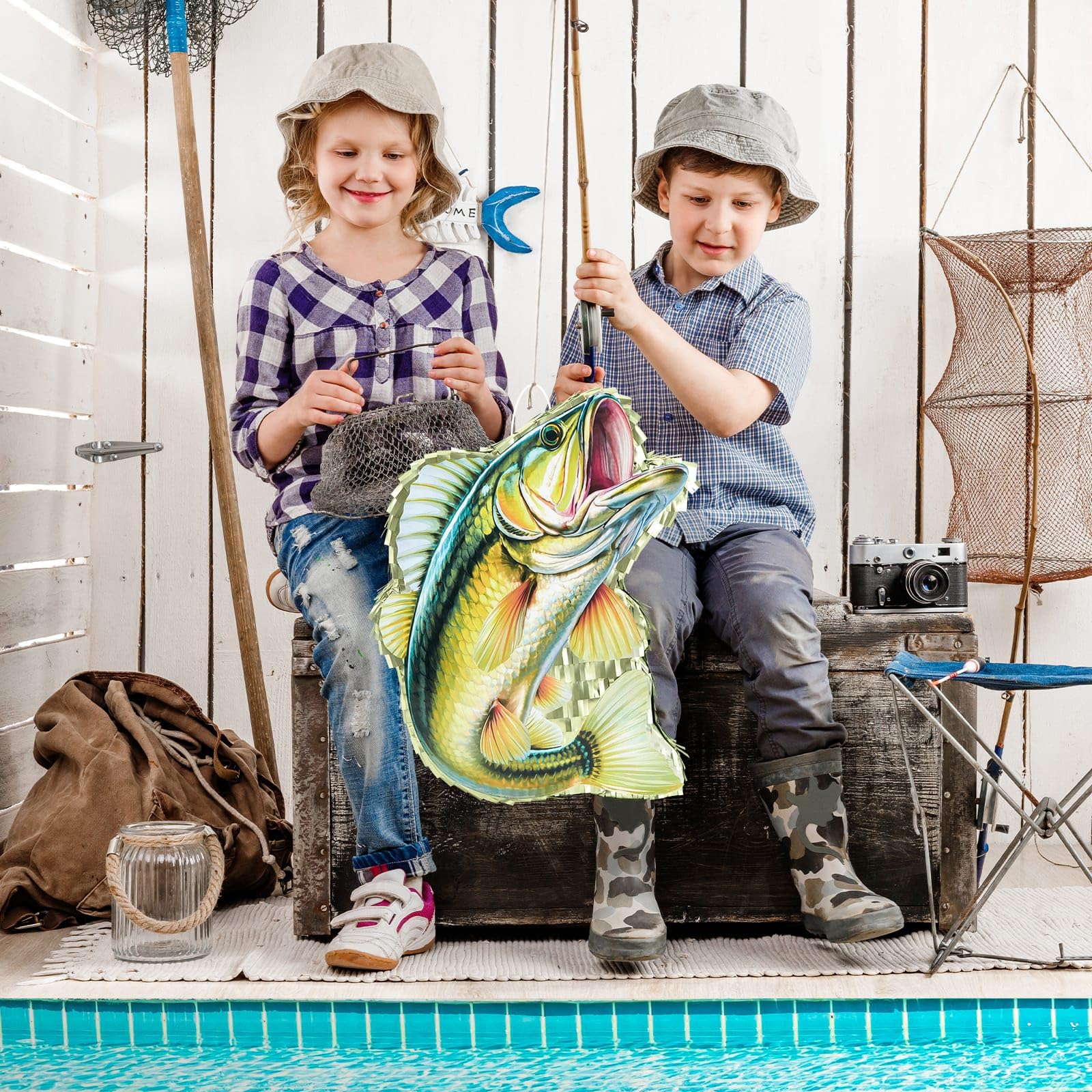 Foto 5 | Piñata De Pescado Wernnsai Juego De Pesca Ocean Under The Sea - Venta Internacional.