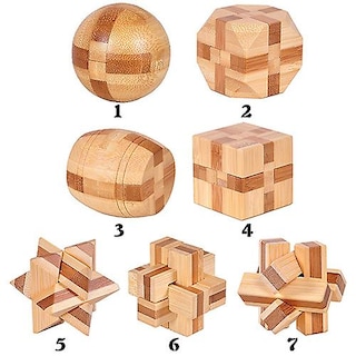 Foto 4 | Juguete Kongming Lock Brain De Madera Azul Para Adultos Y Niños - Venta Internacional.