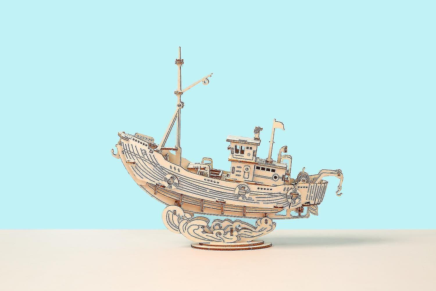 Foto 2 pulgar | Juegos De Rompecabezas De Madera En 3d, Maquetas De Barcos Y Barcos De Pesca - Venta Internacional.