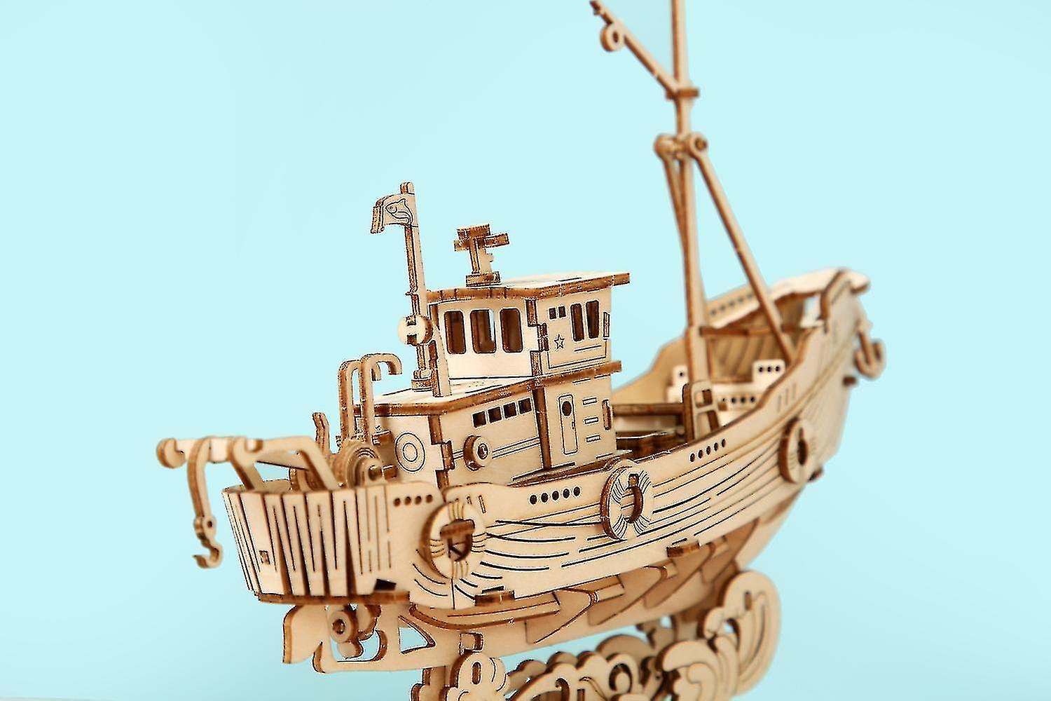Foto 3 pulgar | Juegos De Rompecabezas De Madera En 3d, Maquetas De Barcos Y Barcos De Pesca - Venta Internacional.