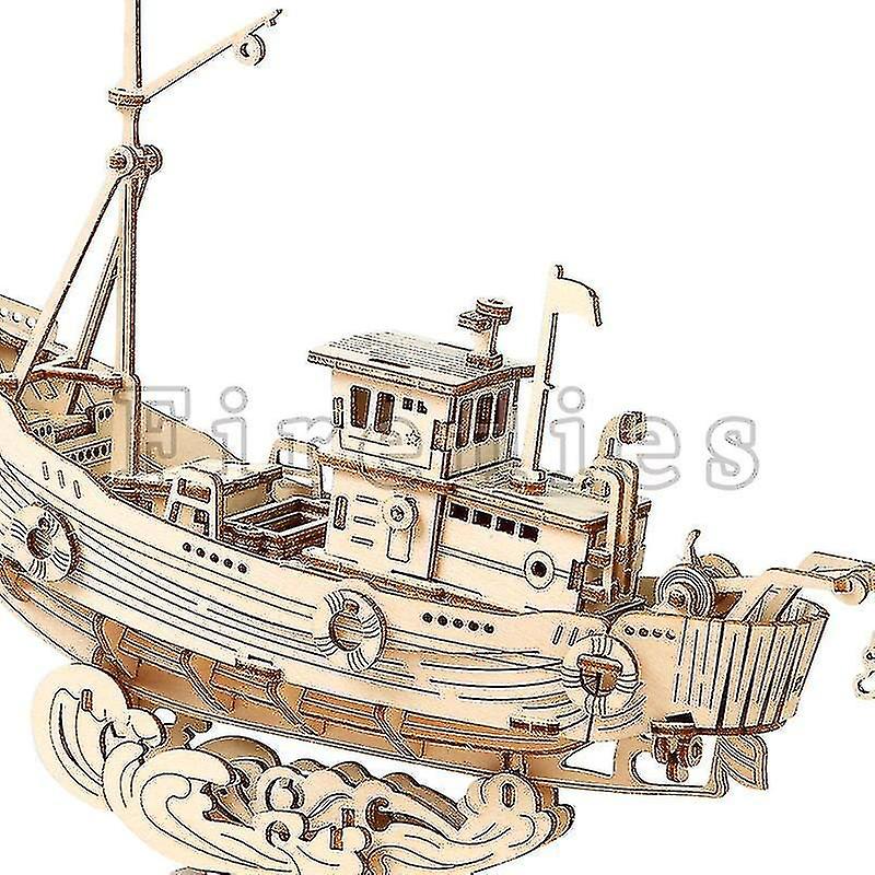 Foto 5 pulgar | Juegos De Rompecabezas De Madera En 3d, Maquetas De Barcos Y Barcos De Pesca - Venta Internacional.