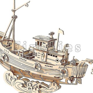 Foto 4 | Juegos De Rompecabezas De Madera En 3d, Maquetas De Barcos Y Barcos De Pesca - Venta Internacional.