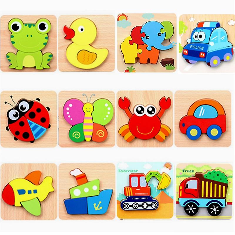 Foto 7 pulgar | Juguete Educativo De Madera Con Forma De Tablero De Rompecabezas Para Niños De 1 A 3 Años - Venta Internacional.