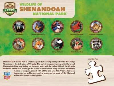 Foto 3 | Rompecabezas Masterpieces Del Parque Nacional Shenandoah, 100 Piezas - Venta Internacional.