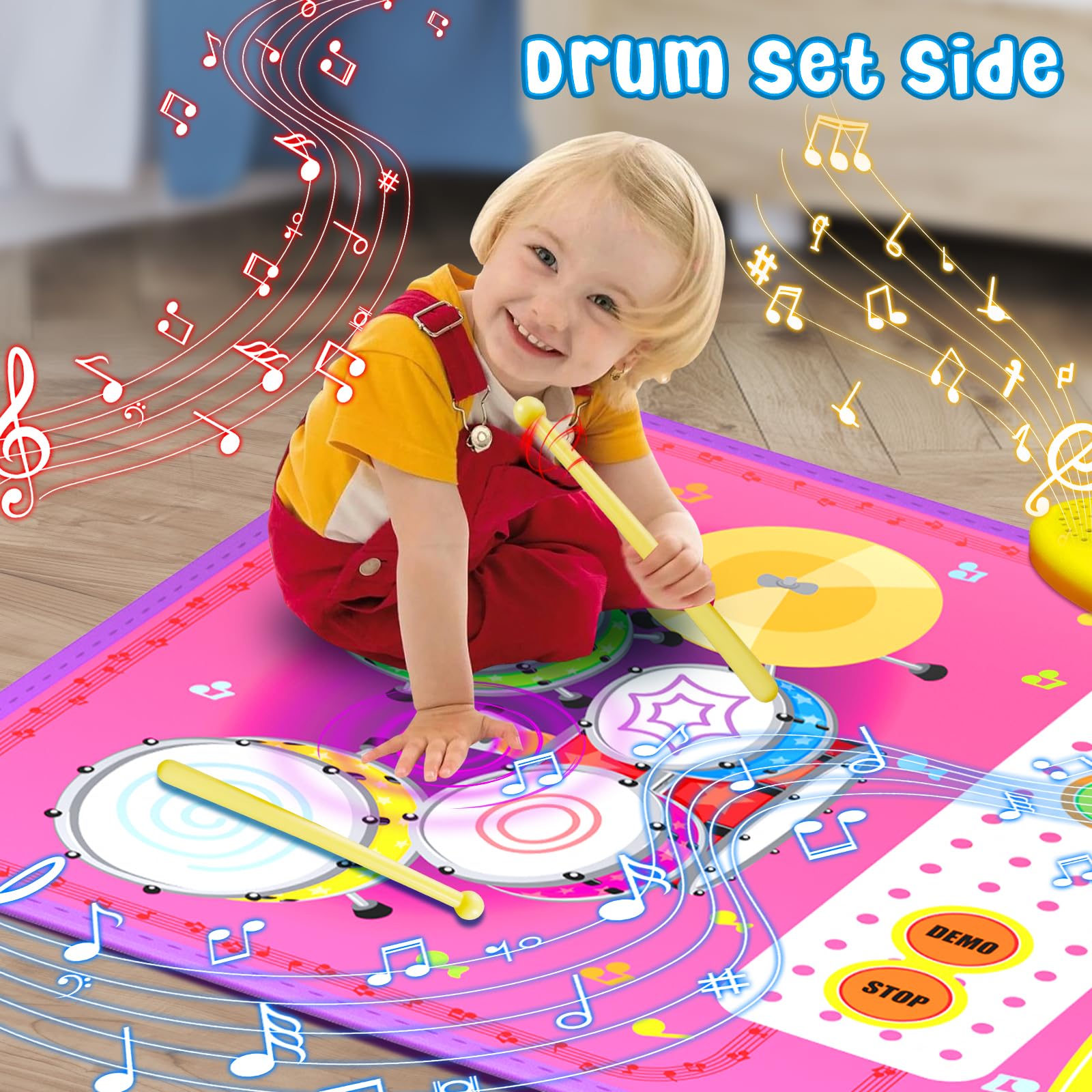 Foto 4 | Venta Internacional - Set De Piano, Teclado Y Batería 2 En 1 Musical Mat Toys Oripira