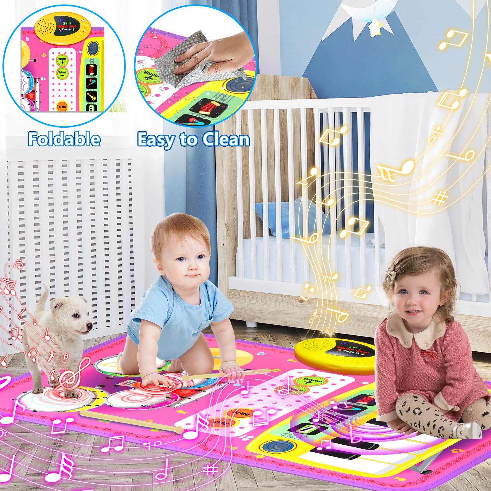 Foto 6 | Venta Internacional - Set De Piano, Teclado Y Batería 2 En 1 Musical Mat Toys Oripira