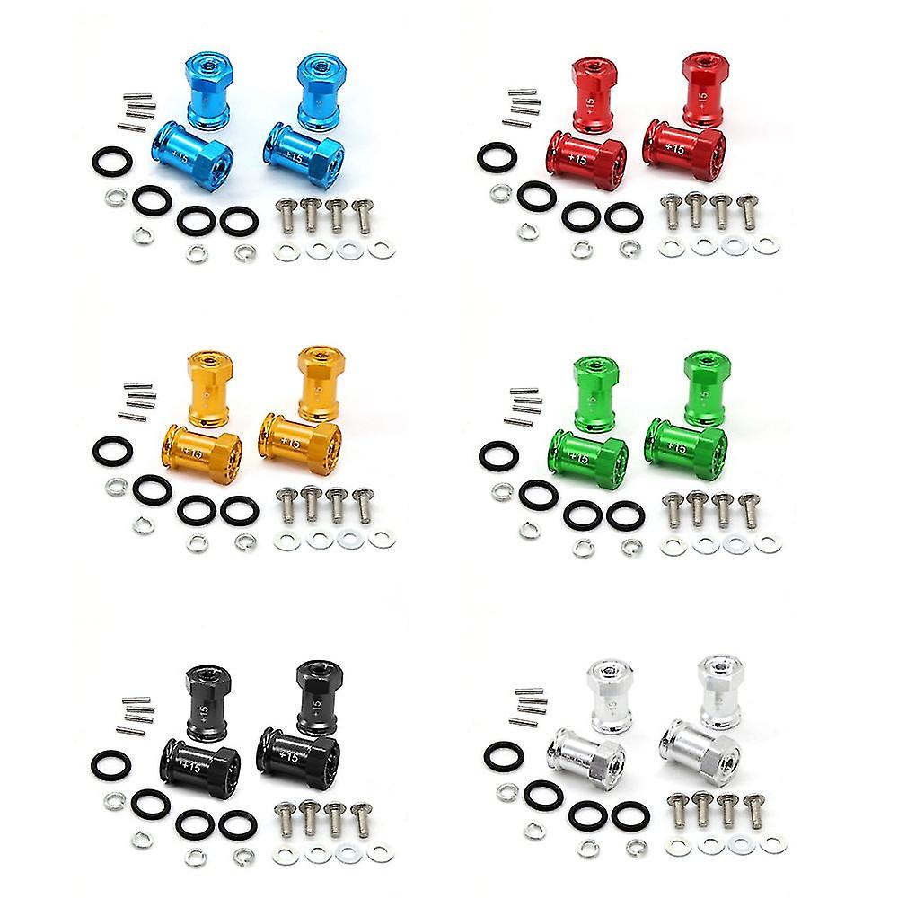 Foto 4 pulgar | Venta Internacional - Adaptadores De Cubo De Rueda Hexagonales Metálicos Para Traxxas 1/16, Color Azul