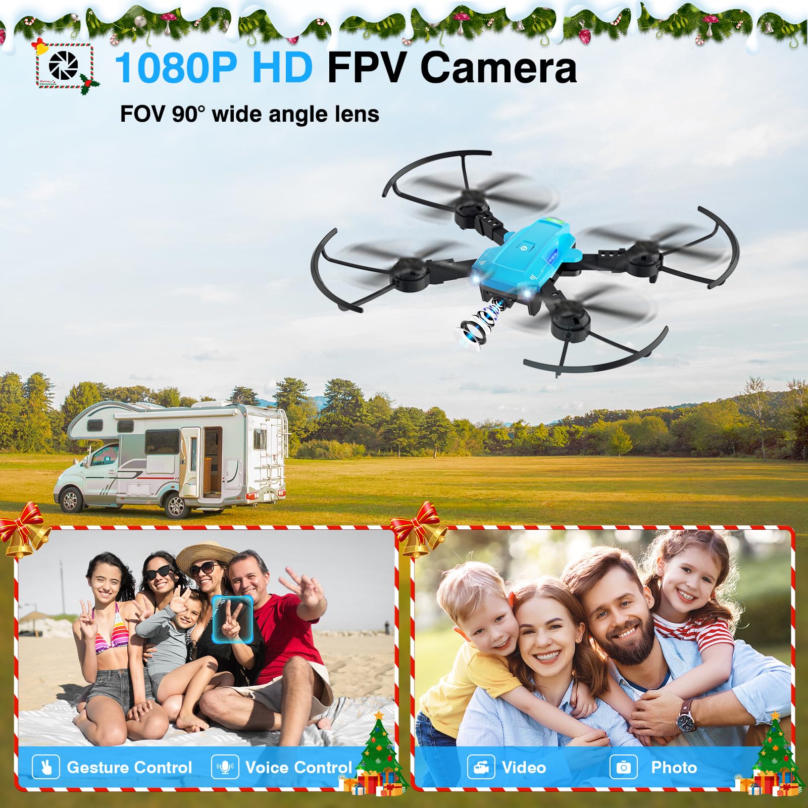 Foto 3 pulgar | Venta Internacional - Cámara Drone Attop 1080p Fpv Con Retención De Altitud Para Niños De 10 A 15 Años