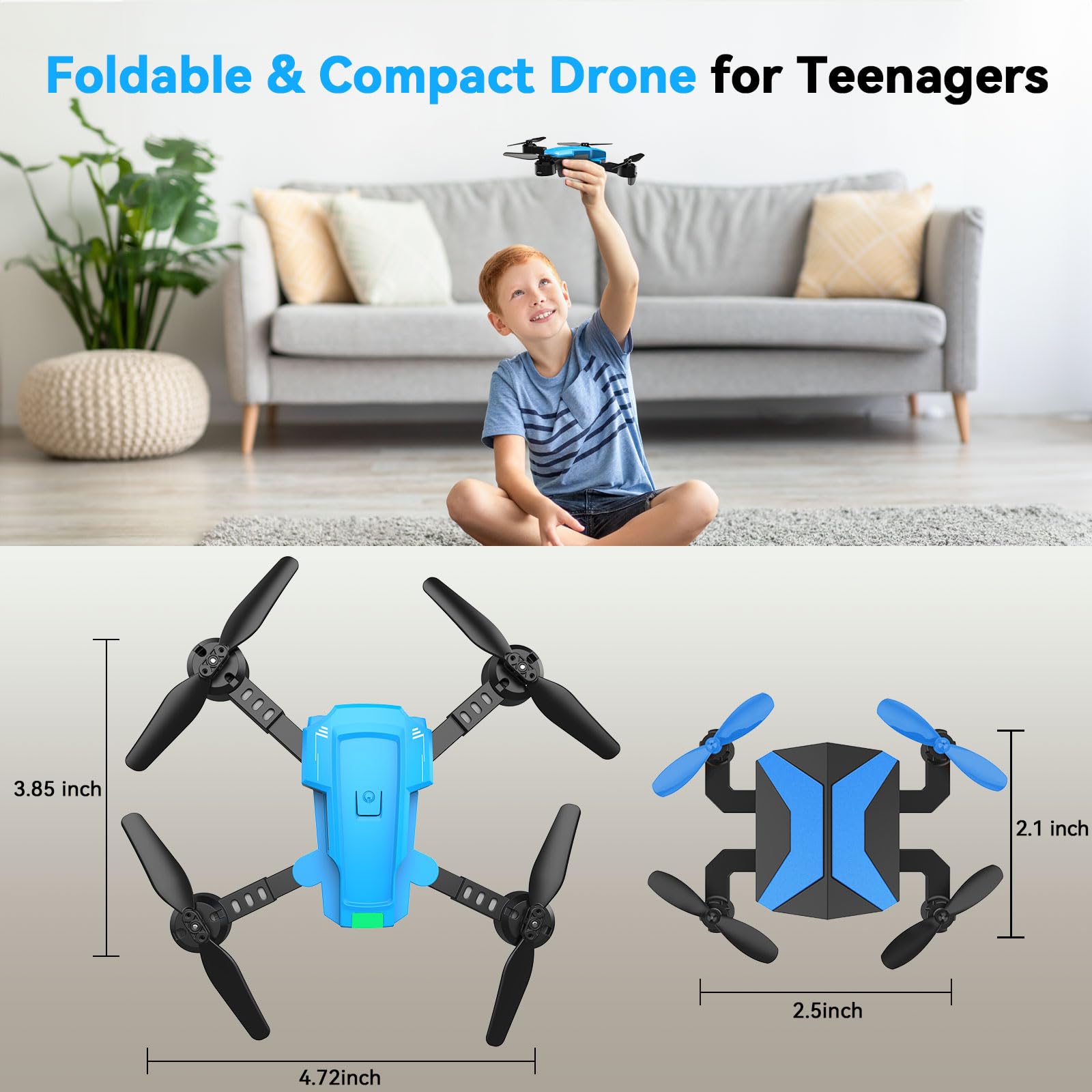 Foto 7 pulgar | Venta Internacional - Cámara Drone Attop 1080p Fpv Con Retención De Altitud Para Niños De 10 A 15 Años